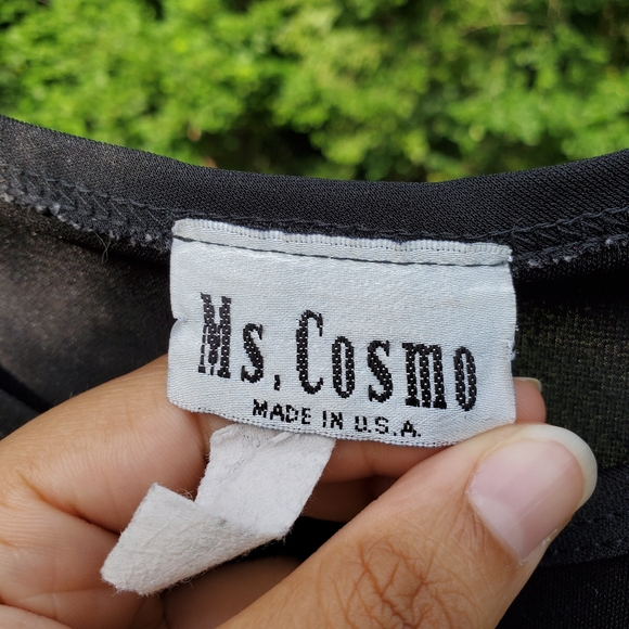 Ms. Cosmo Women's Button Closure Large Black Cardigan - Picture 4 of 7